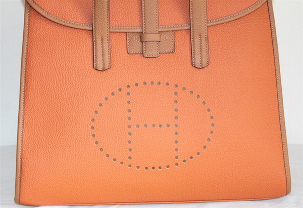 Best Hermes FeuDou Bag Orange/Coffee 509095